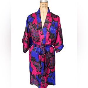 Jo Intimates Vintage Paisley Floral Robe
size M